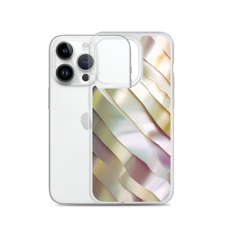 Load image into Gallery viewer, Soft Yellow Pink Pearl iPhone Clear Thin Case CREATIVETECH

