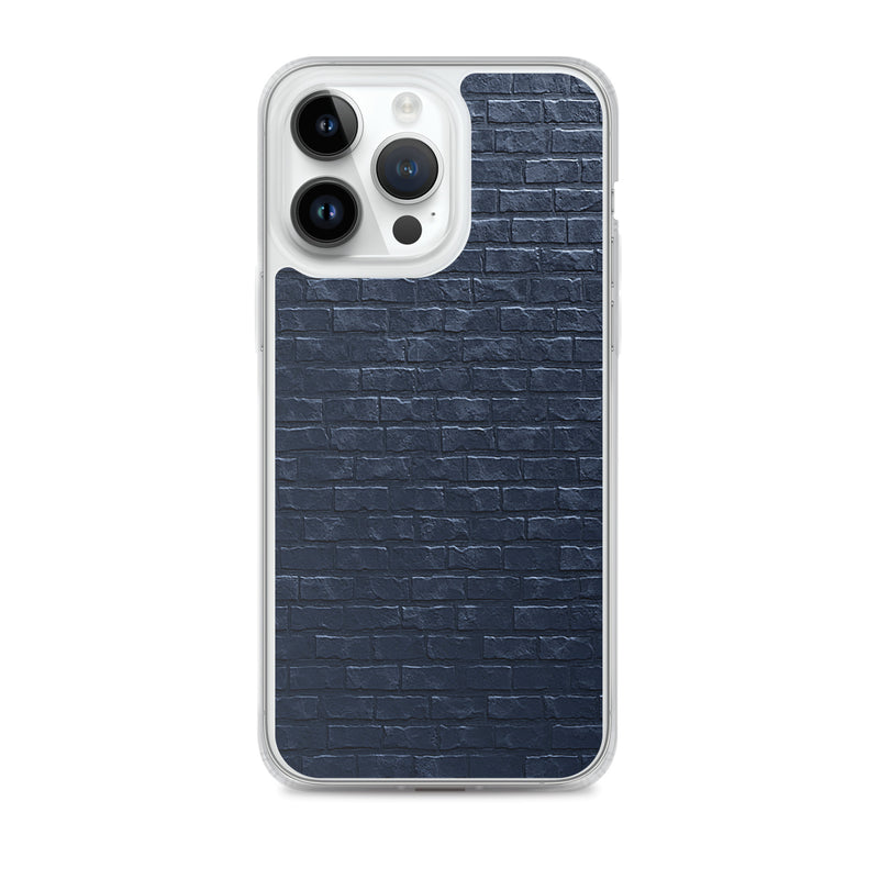 Load image into Gallery viewer, Dark Grey Brick Stone iPhone Clear Thin Case CREATIVETECH
