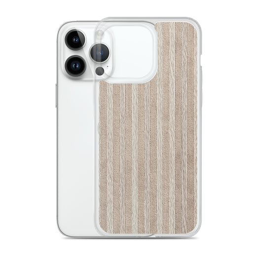 Light Brown Striped Wood iPhone Clear Thin Case CREATIVETECH