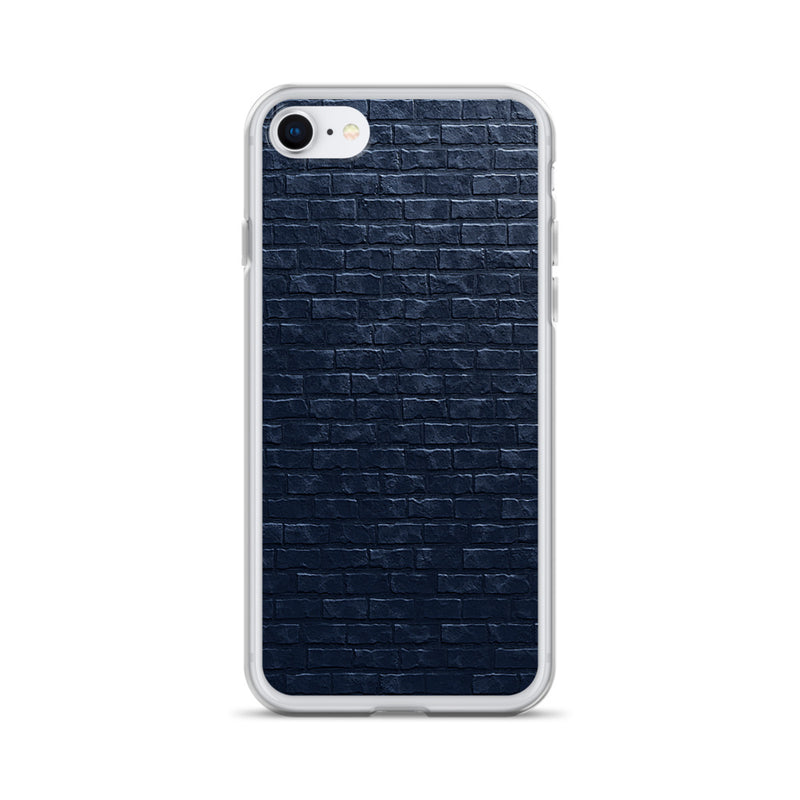 Load image into Gallery viewer, Dark Grey Brick Stone iPhone Clear Thin Case CREATIVETECH
