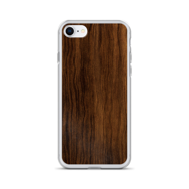 Load image into Gallery viewer, Dark Brown Wood iPhone Clear Thin Case CREATIVETECH
