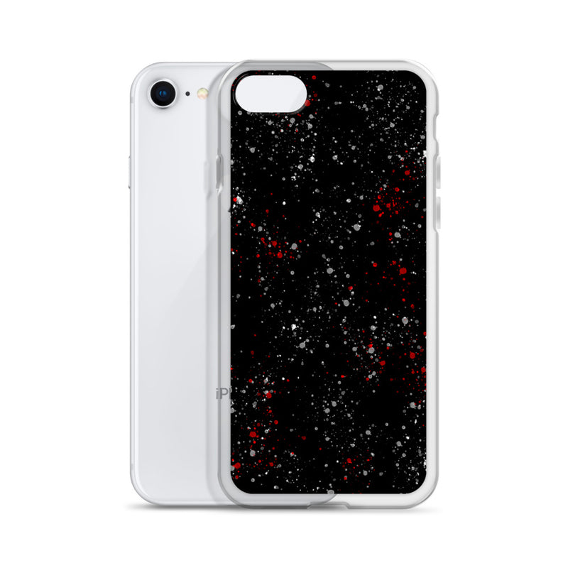 Load image into Gallery viewer, Painted Black White Red iPhone Clear Thin Case CREATIVETECH

