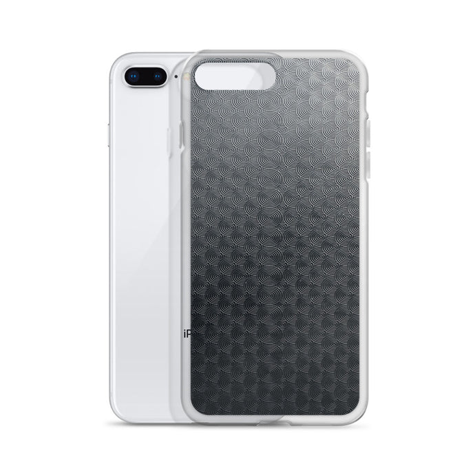 Dark Grey Carved Metal iPhone Clear Thin Case CREATIVETECH