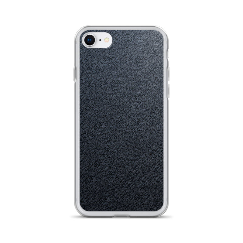 Load image into Gallery viewer, Black Leather iPhone Clear Thin Case CREATIVETECH
