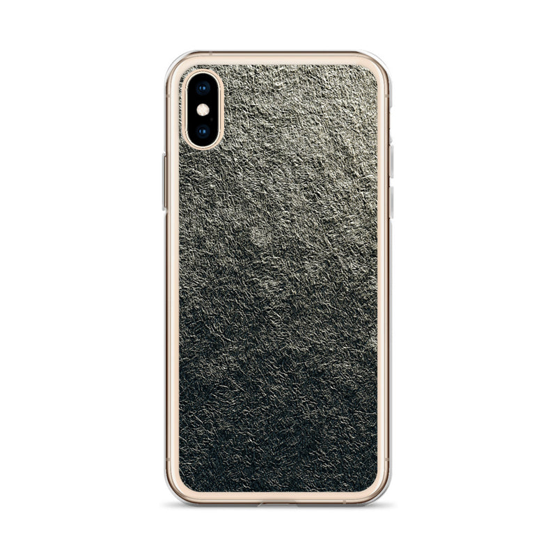 Load image into Gallery viewer, Golden Metal Foil iPhone Clear Thin Case CREATIVETECH
