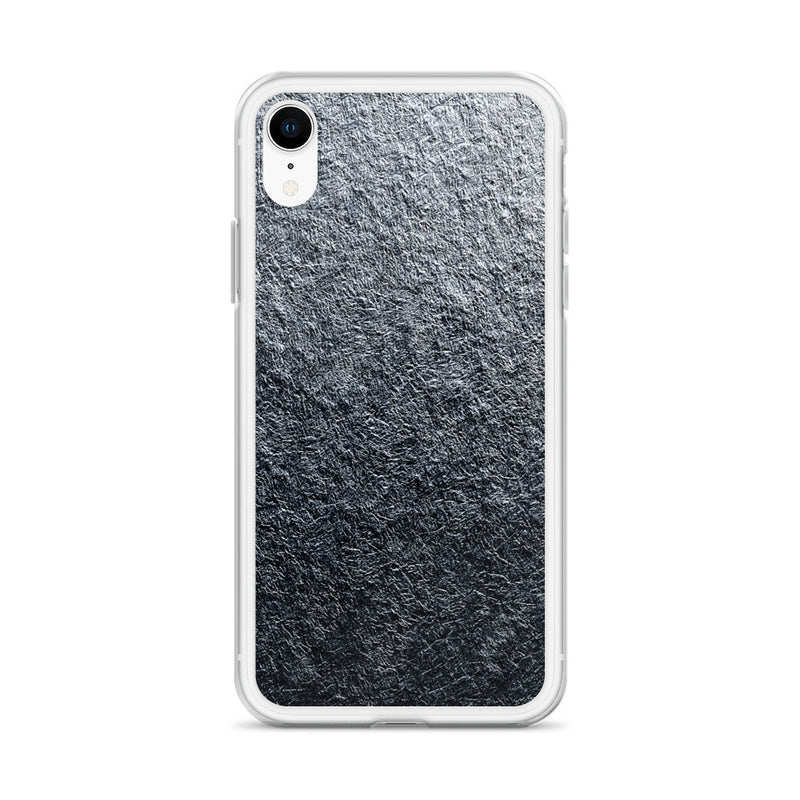 Load image into Gallery viewer, Silver Foil Metal iPhone Clear Thin Case CREATIVETECH
