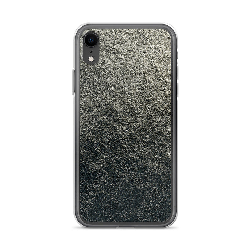 Load image into Gallery viewer, Golden Metal Foil iPhone Clear Thin Case CREATIVETECH

