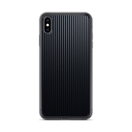 Dark Grey Striped Carbon Fiber iPhone Clear Thin Case CREATIVETECH