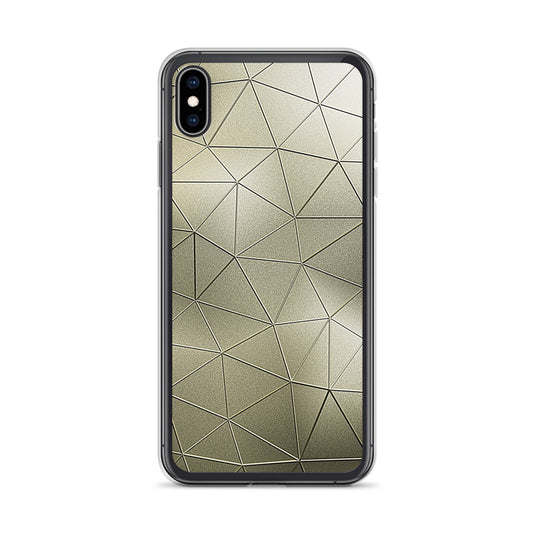 Golden Metal Polygon iPhone Clear Thin Case CREATIVETECH
