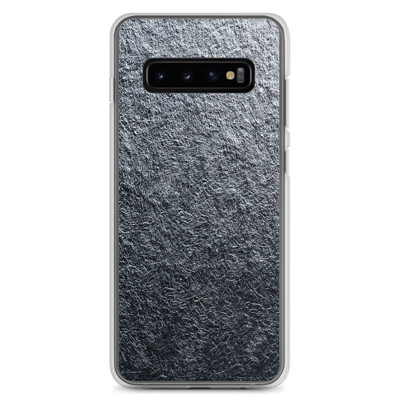 Load image into Gallery viewer, Silver Metal Foil Samsung Clear Thin Case CREATIVETECH
