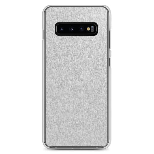 White Leather Samsung Clear Thin Case CREATIVETECH