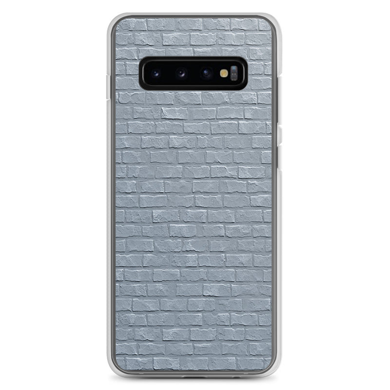 Load image into Gallery viewer, White Grey Brick Stone Samsung Clear Thin Case CREATIVETECH
