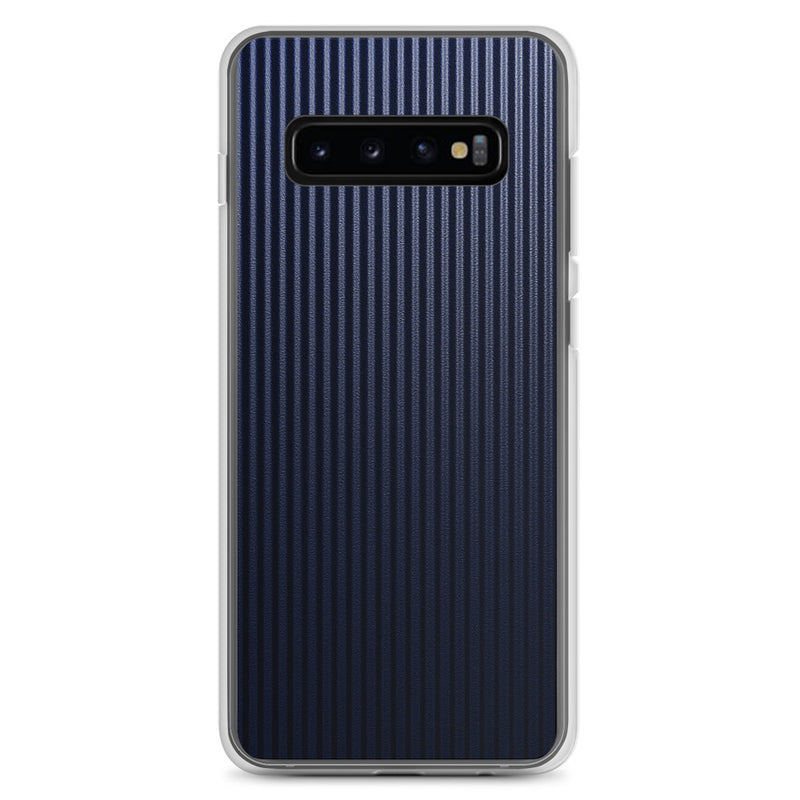Load image into Gallery viewer, Dark Blue Carbon Fiber Striped Samsung Clear Thin Case CREATIVETECH
