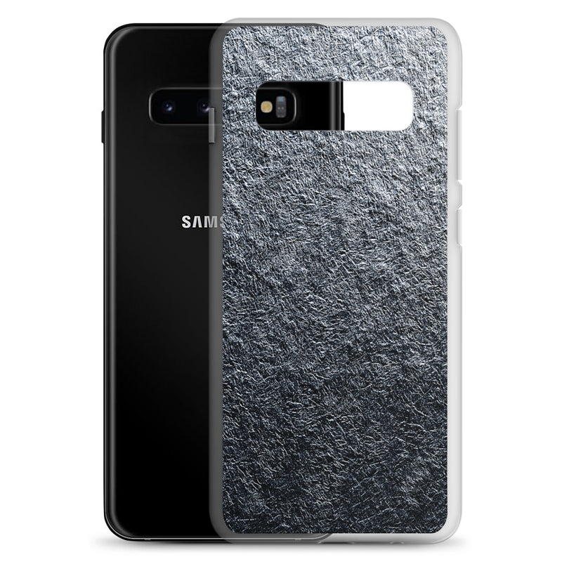Load image into Gallery viewer, Silver Metal Foil Samsung Clear Thin Case CREATIVETECH
