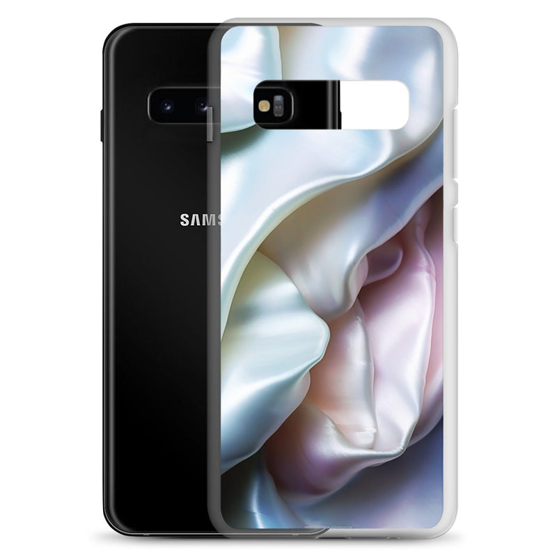 Load image into Gallery viewer, Tender Pink Blue Pearl Fluffy Bee Black Yellow Samsung Clear Thin Case CREATIVETECH
