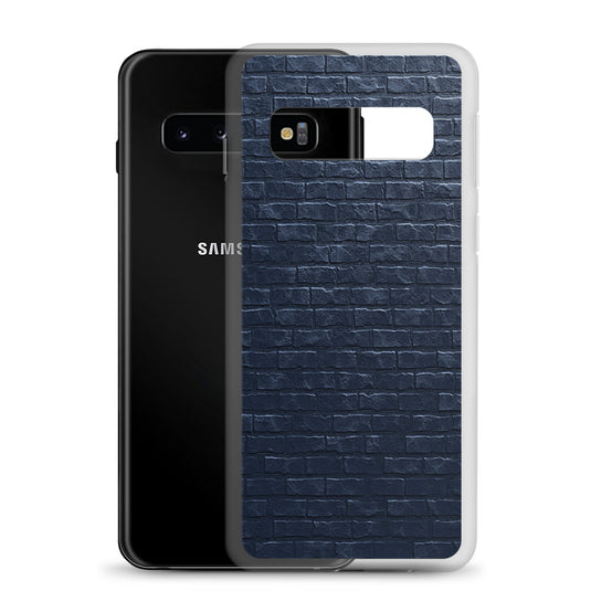 Dark Grey Brick Stone Samsung Clear Thin Case CREATIVETECH