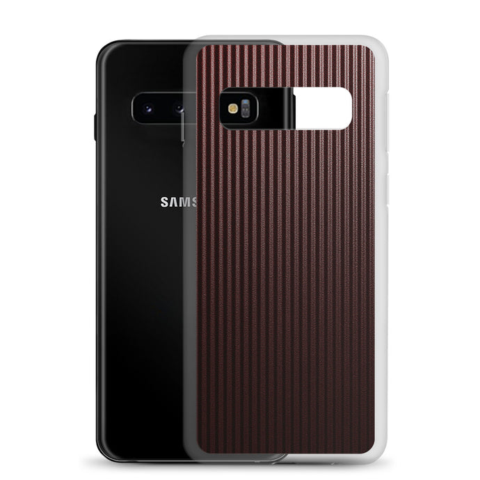 Dark Red Striped Carbon Fiber Samsung Clear Thin Case CREATIVETECH