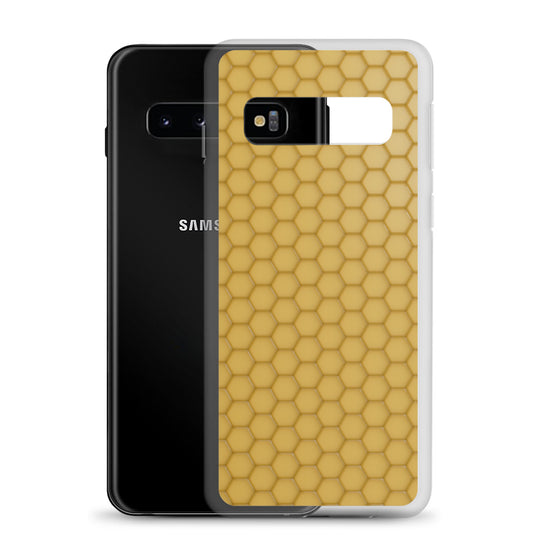 Honeycomb Wax Yellow Samsung Clear Thin Case CREATIVETECH