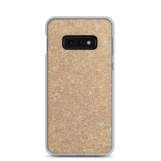 Light Brown Cork Wood Samsung Clear Thin Case CREATIVETECH