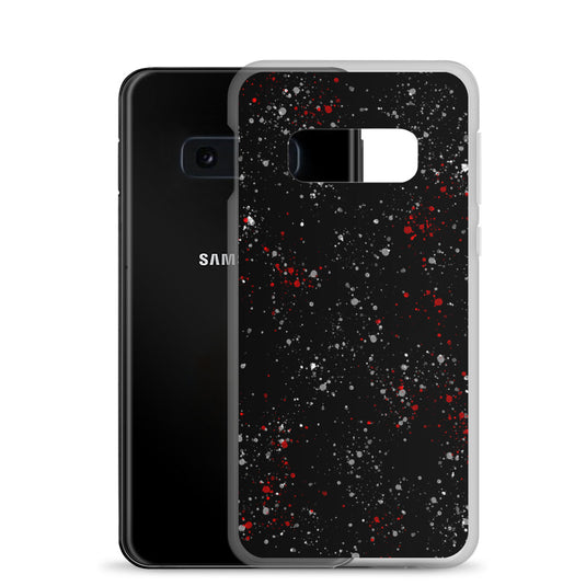Painted Black Red White Samsung Clear Thin Case CREATIVETECH