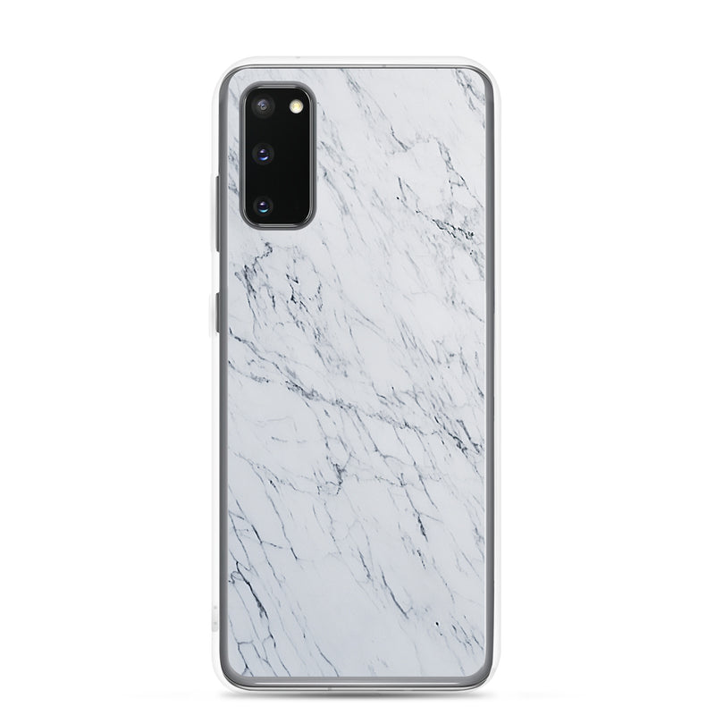 Load image into Gallery viewer, White Marble Stone Samsung Clear Thin Case CREATIVETECH
