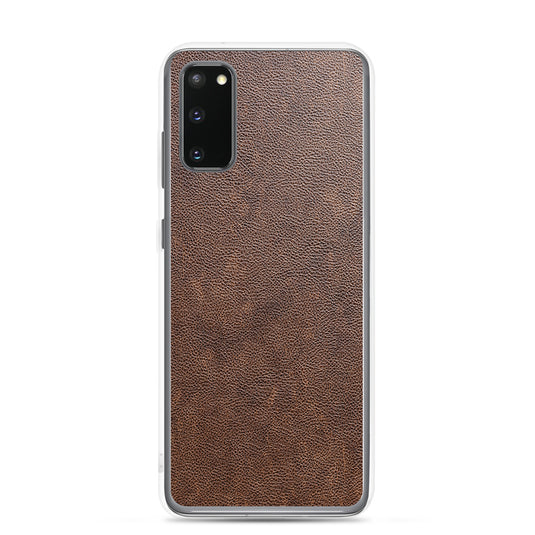 Light Brown Leather Samsung Clear Thin Case CREATIVETECH