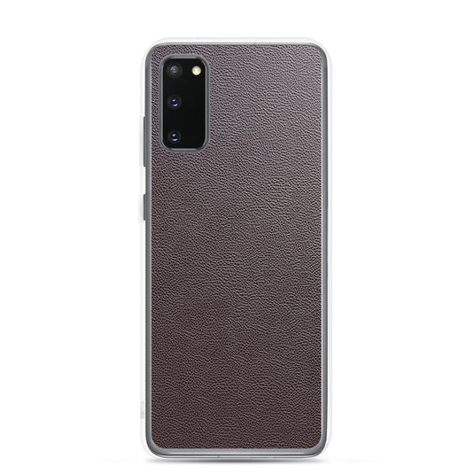Dark Brown Leather Samsung Clear Thin Case CREATIVETECH