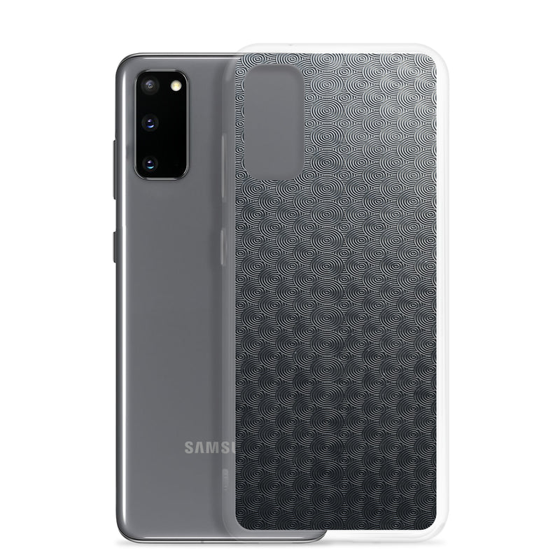 Load image into Gallery viewer, Dark Grey Carved Metal Samsung Clear Thin Case CREATIVETECH

