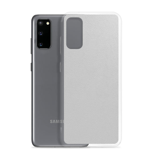 White Leather Samsung Clear Thin Case CREATIVETECH