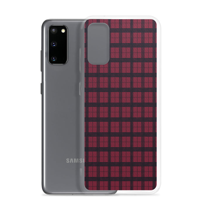 Burberry Red Textile Samsung Clear Thin Case CREATIVETECH