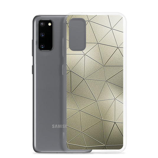 Golden Polygon Metal Samsung Clear Thin Case CREATIVETECH