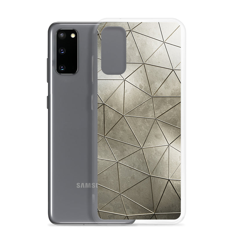 Load image into Gallery viewer, Aged Gold Polygon Samsung Clear Thin Case CREATIVETECH
