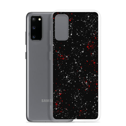 Painted Black Red White Samsung Clear Thin Case CREATIVETECH