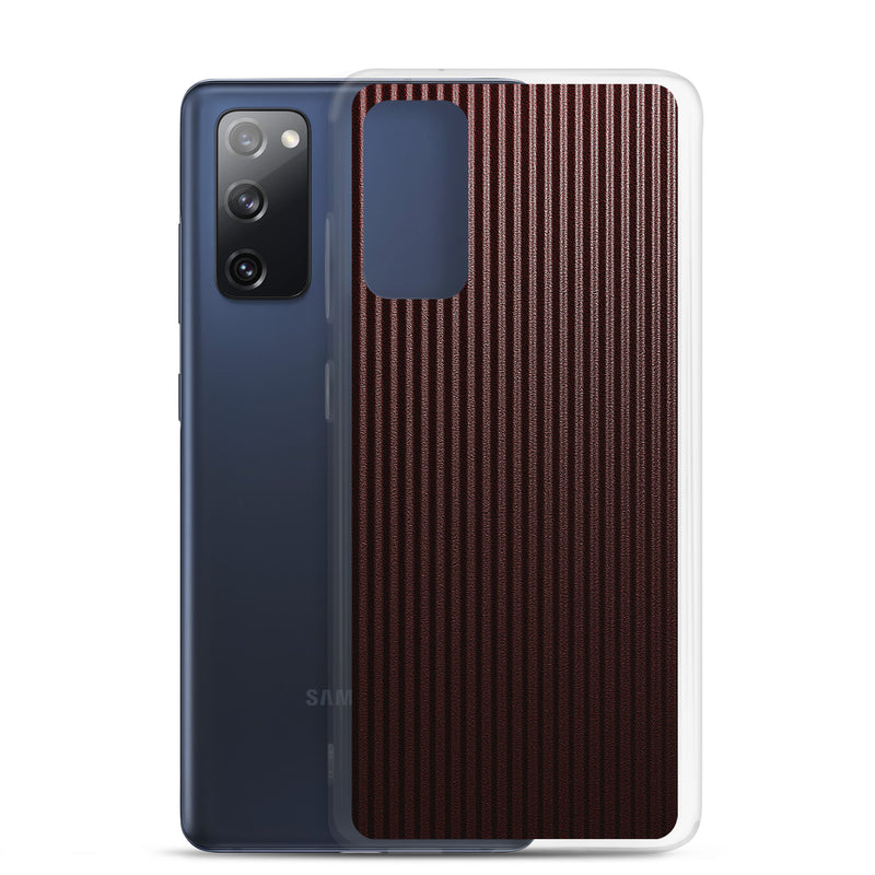 Load image into Gallery viewer, Dark Red Striped Carbon Fiber Samsung Clear Thin Case CREATIVETECH
