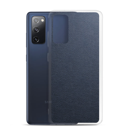 Dark Blue Leather Samsung Clear Thin Case CREATIVETECH