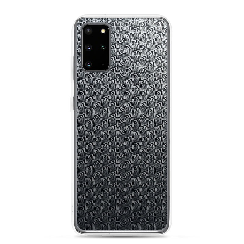 Load image into Gallery viewer, Dark Grey Carved Metal Samsung Clear Thin Case CREATIVETECH
