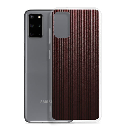 Dark Red Striped Carbon Fiber Samsung Clear Thin Case CREATIVETECH
