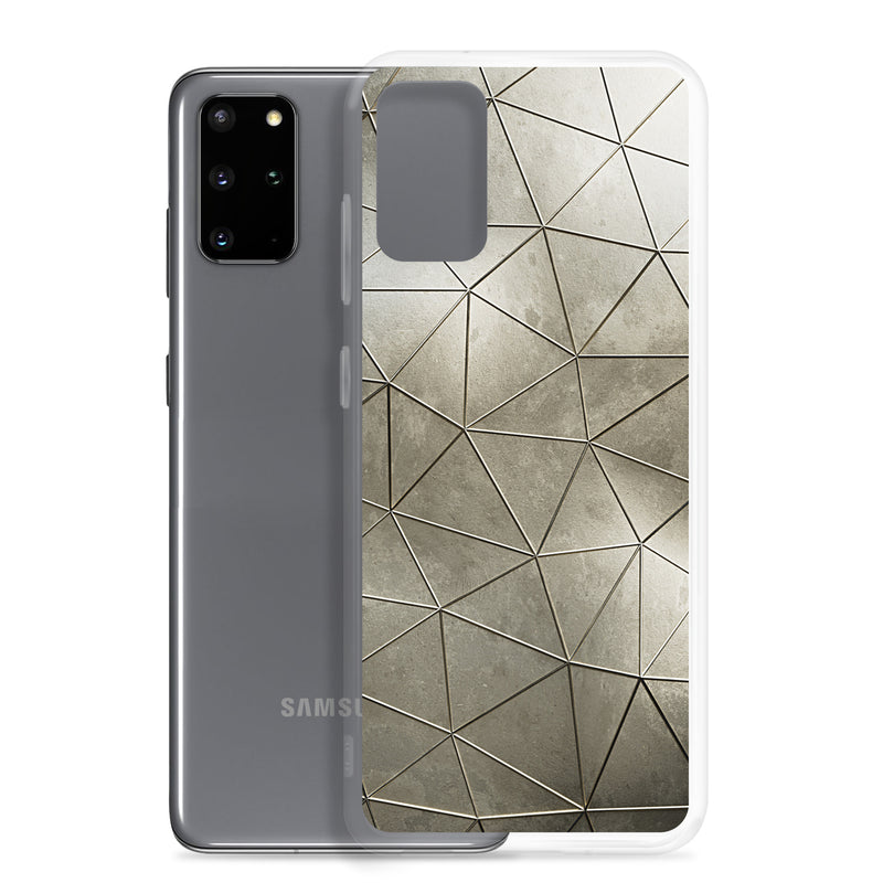Load image into Gallery viewer, Aged Gold Polygon Samsung Clear Thin Case CREATIVETECH
