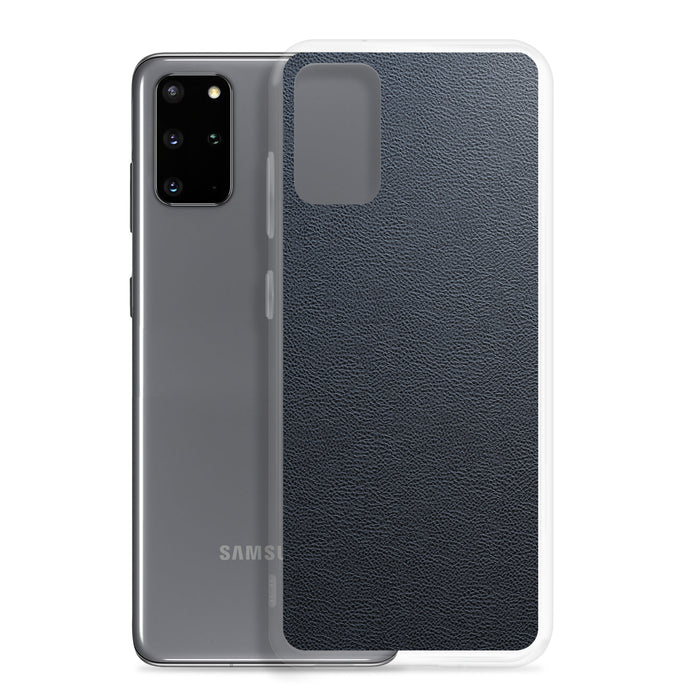 Black Leather Samsung Clear Thin Case CREATIVETECH