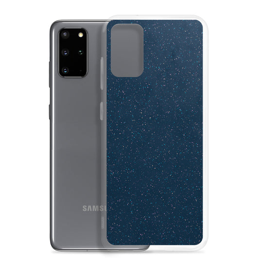 Deep Blue Speckled Samsung Clear Thin Case CREATIVETECH