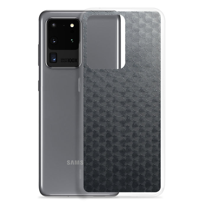 Dark Grey Carved Metal Samsung Clear Thin Case CREATIVETECH