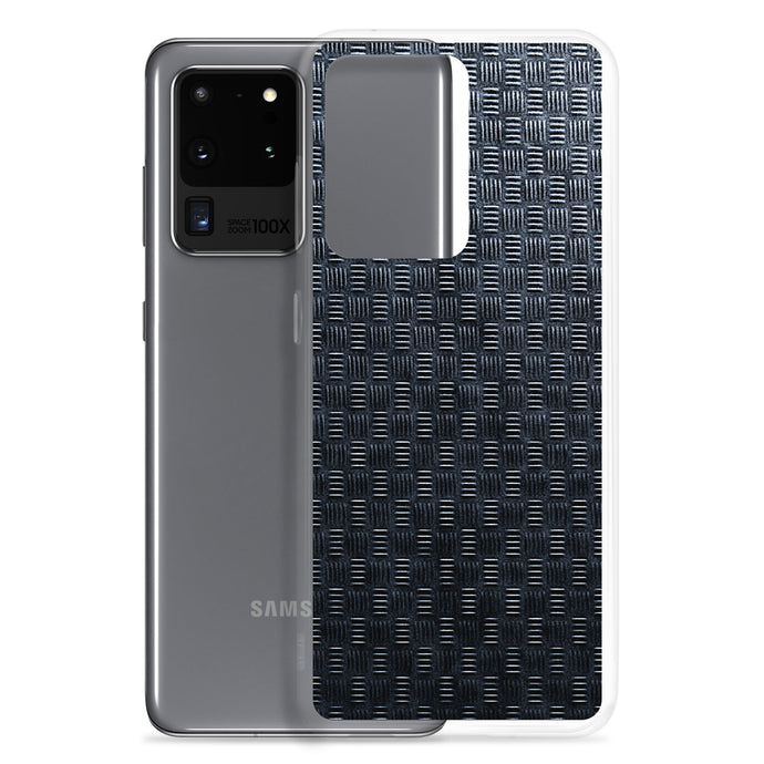 Dark Grey Subway Grid Metal Samsung Clear Thin Case CREATIVETECH