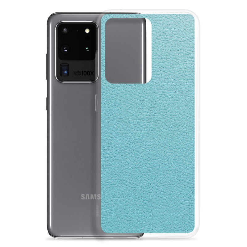 Load image into Gallery viewer, Mint Green Leather Samsung Clear Thin Case CREATIVETECH
