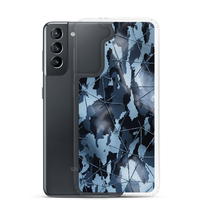 Load image into Gallery viewer, Military Camouflage Grey Tech Polygon Samsung Clear Thin Case CREATIVETECH
