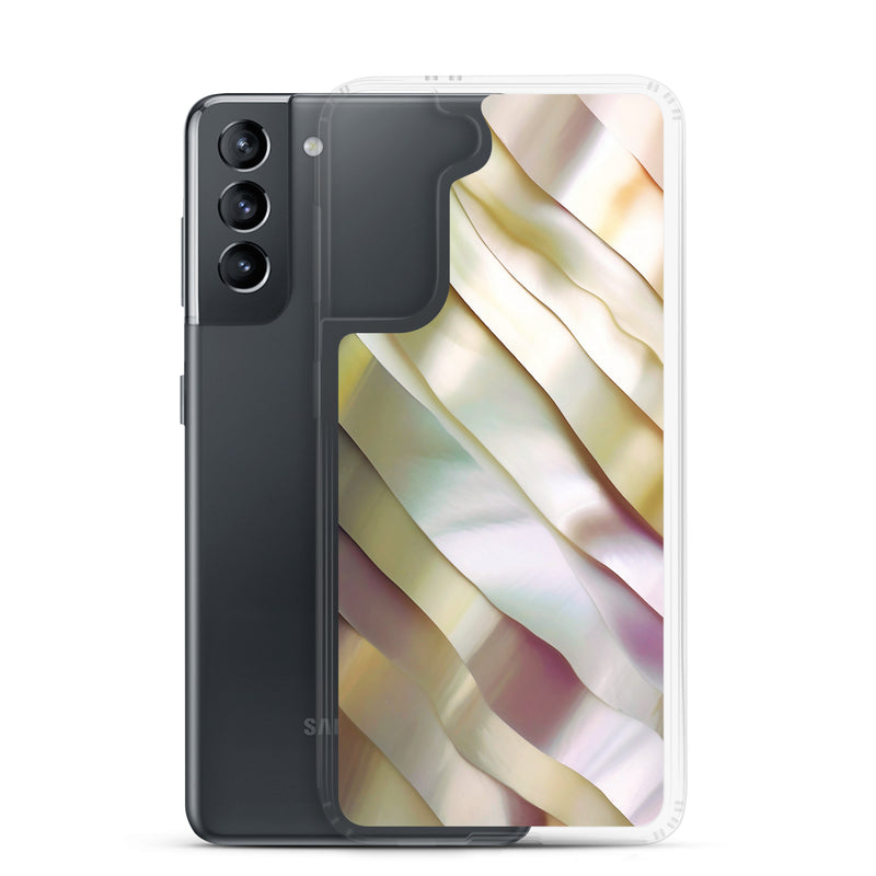 Load image into Gallery viewer, Soft Yellow Pink Pearl Samsung Clear Thin Case CREATIVETECH
