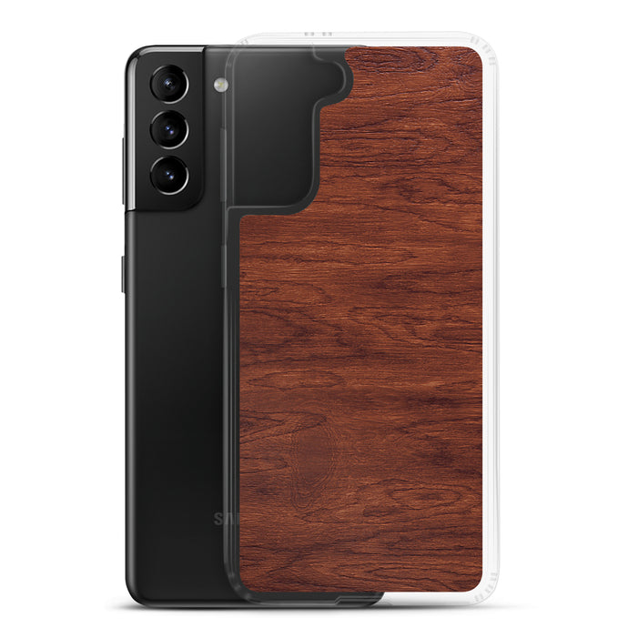 Deep Brown Wood Samsung Clear Thin Case CREATIVETECH