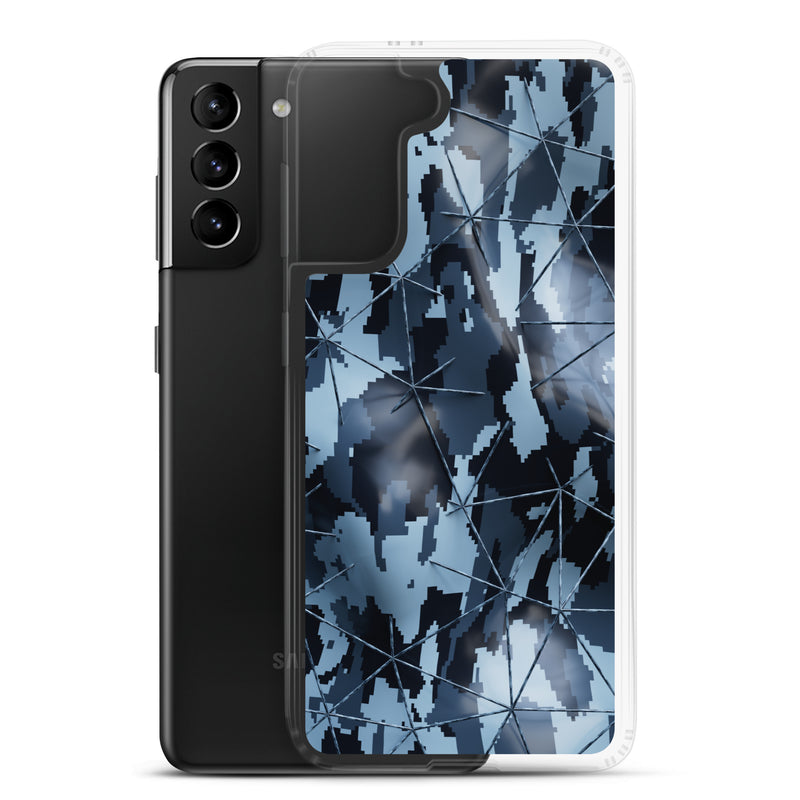 Load image into Gallery viewer, Military Camouflage Grey Tech Polygon Samsung Clear Thin Case CREATIVETECH
