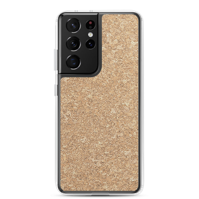 Load image into Gallery viewer, Light Brown Cork Wood Samsung Clear Thin Case CREATIVETECH
