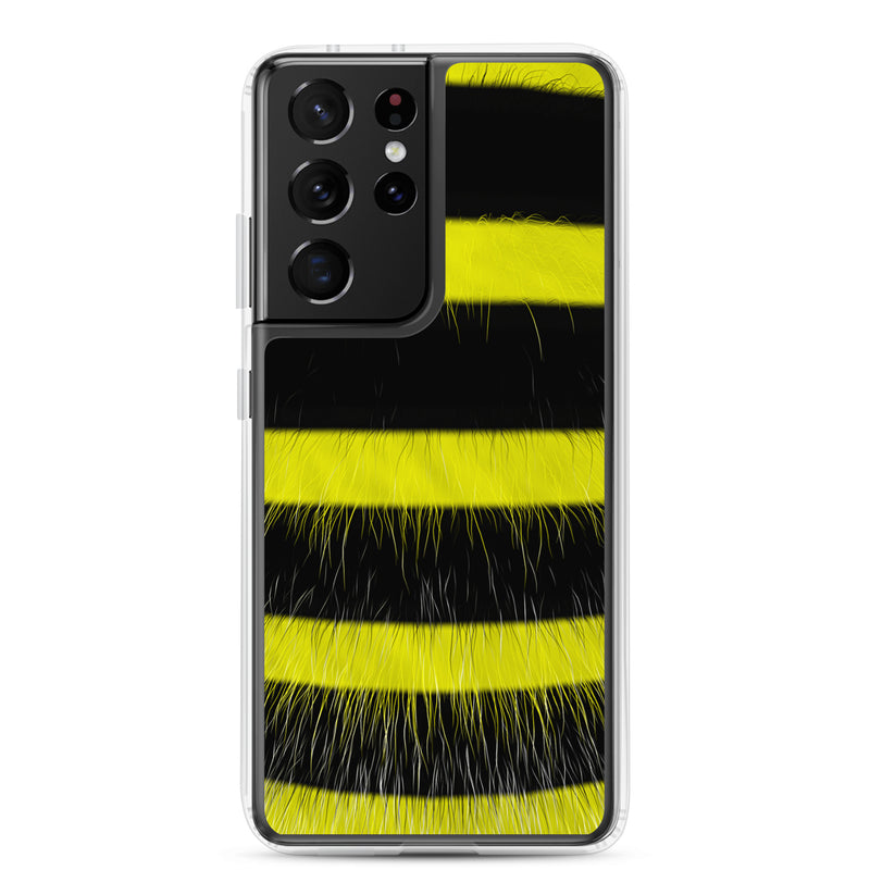 Load image into Gallery viewer, Fluffy Bee Black Yellow Samsung Clear Thin Case CREATIVETECH
