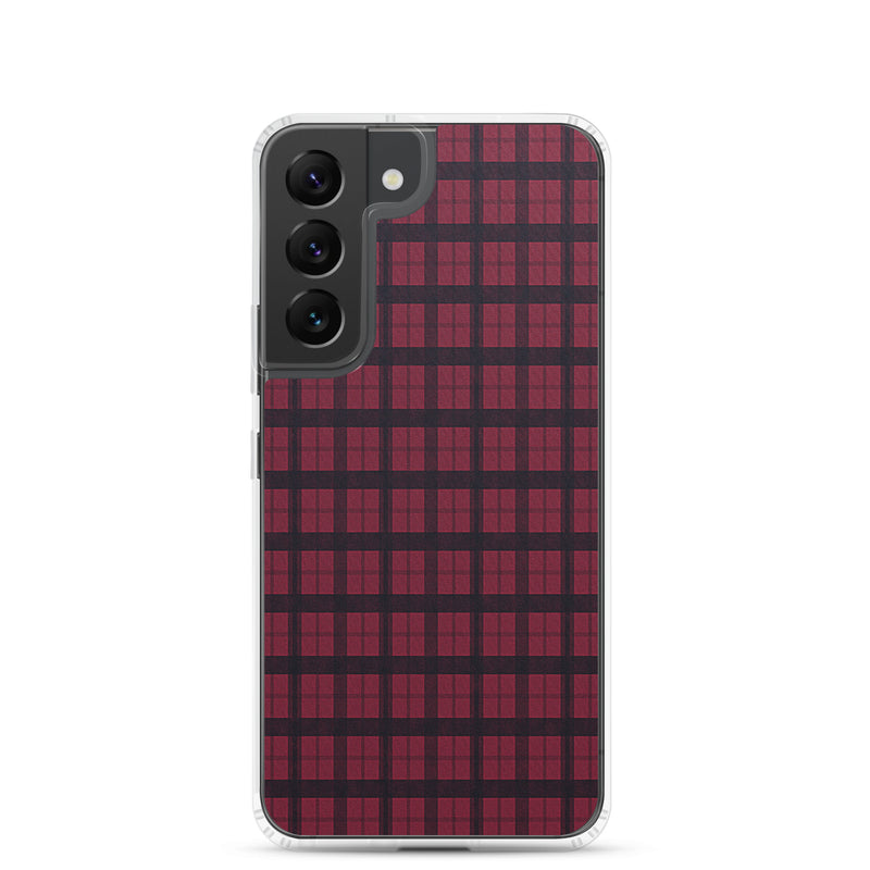 Load image into Gallery viewer, Burberry Red Textile Samsung Clear Thin Case CREATIVETECH
